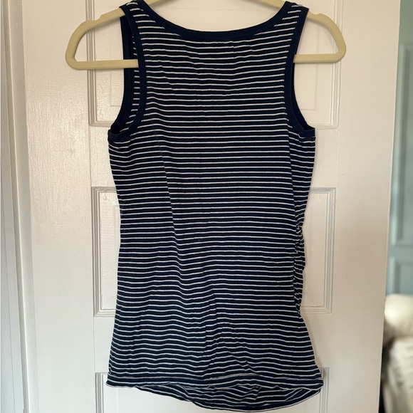GAP Navy and White Striped Maternity Tank Top small - Picture 2 of 3
